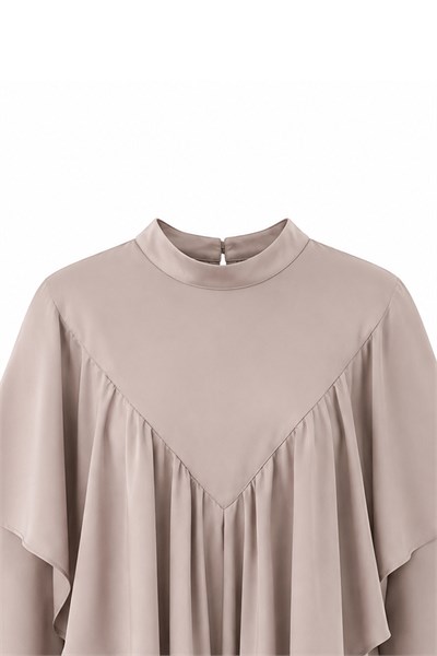 Fırfırlı Tunik Vizon