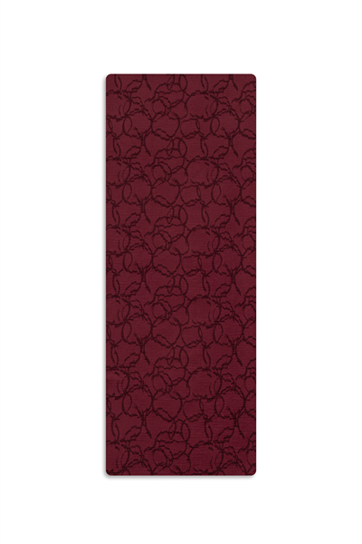 Halka Desenli Şal Bordo