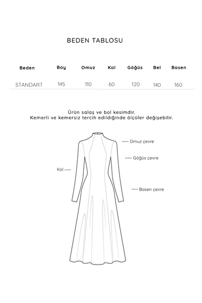 Kırınkıl Abaya Kahverengi