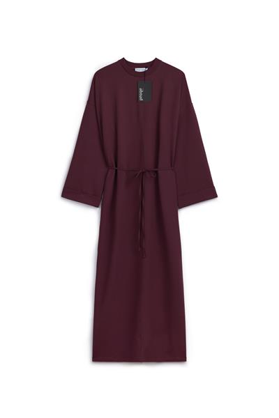 Kolu Katlı Salaş Elbise Bordo