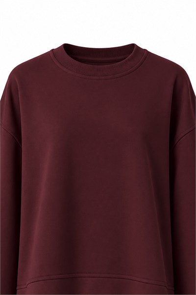 Önü Kısa Sweat Bordo