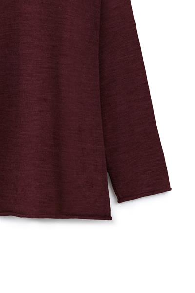Oversize Triko Kazak Bordo