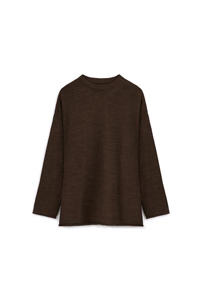Oversize Triko Kazak Kahverengi