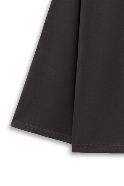 Papatyalı Kısa Sweat Siyah