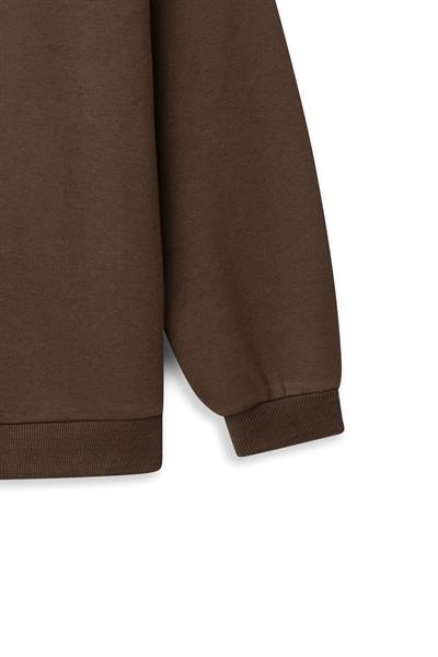 Seyyar Fularlı Sweat Kahverengi