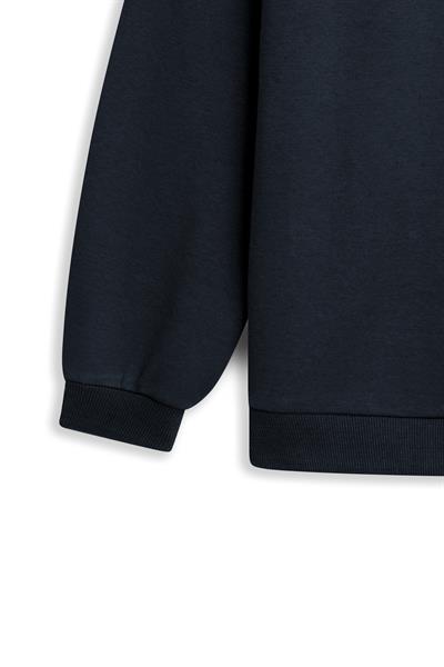 Seyyar Fularlı Sweat Lacivert