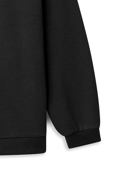 Seyyar Fularlı Sweat Siyah