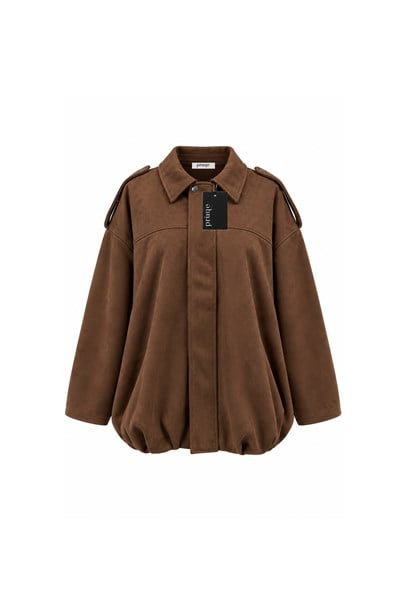 Süet Bomber Ceket Taba