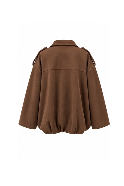 Süet Bomber Ceket Taba