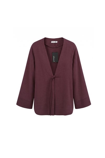 Tek Bağlamalı Kimono Bordo