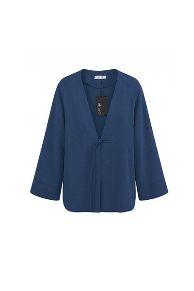 Tek Bağlamalı Kimono Lacivert