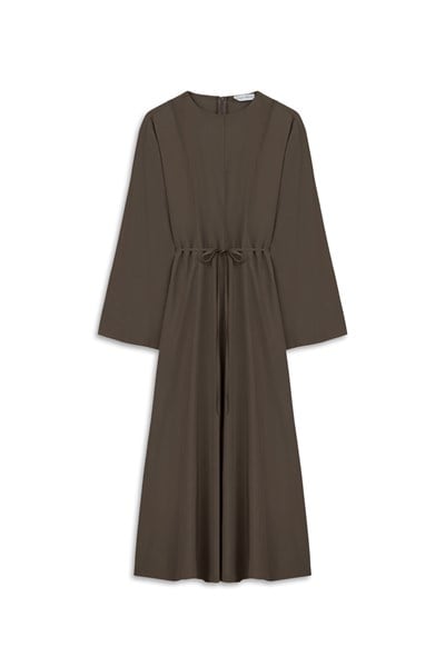 Tencel Zarif Elbise Acı Kahve