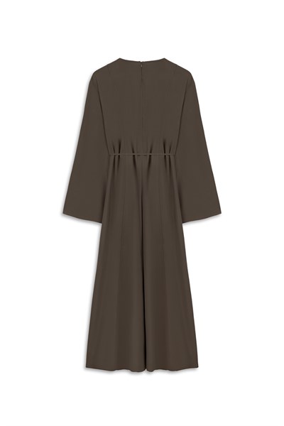 Tencel Zarif Elbise Acı Kahve