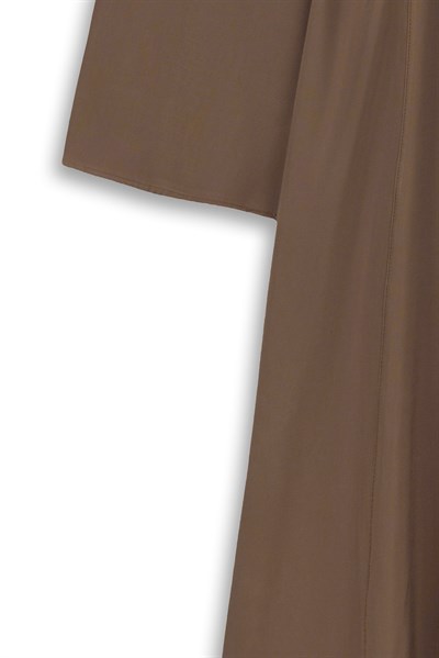 Tencel Zarif Elbise Kahverengi