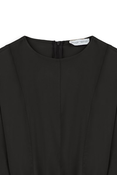 Tencel Zarif Elbise Siyah