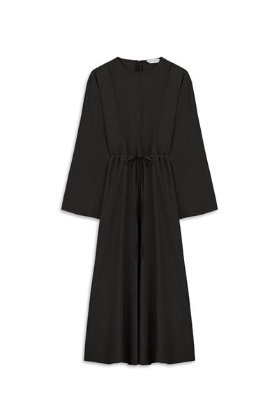 Tencel Zarif Elbise Siyah