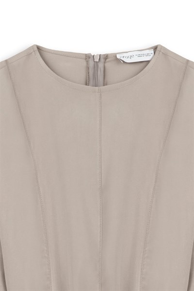 Tencel Zarif Elbise Vizon