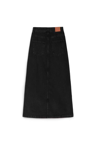 Uzun Çan Denim Etek Antrasit