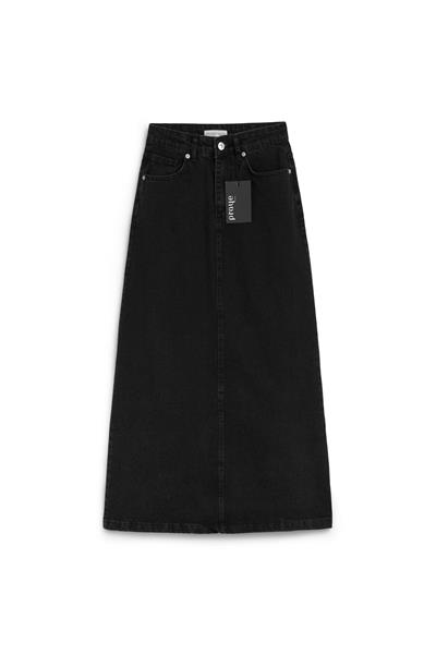 Uzun Çan Denim Etek Antrasit