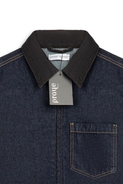 Yaka Detaylı Denim Ceket Lacivert