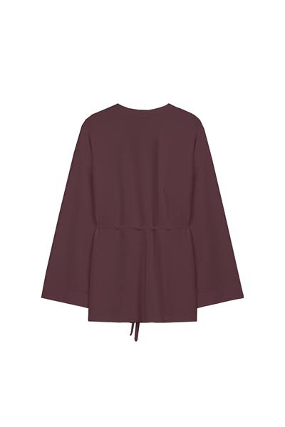 Yanı Yırtmaçlı Sweat Bordo