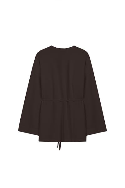 Yanı Yırtmaçlı Sweat Kahverengi