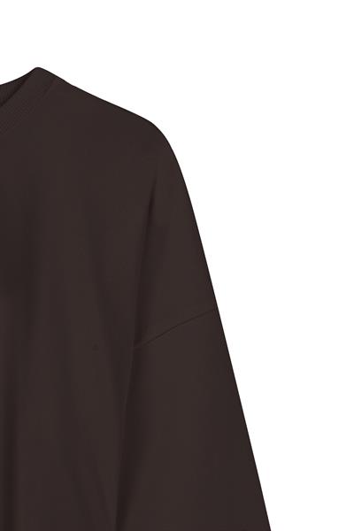 Yanı Yırtmaçlı Sweat Kahverengi