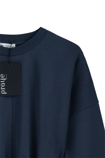 Yanı Yırtmaçlı Sweat Lacivert