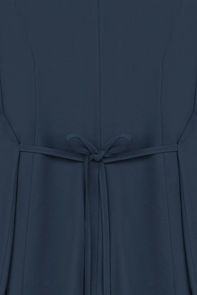 Yırtmaçlı Tencel Bluz Lacivert