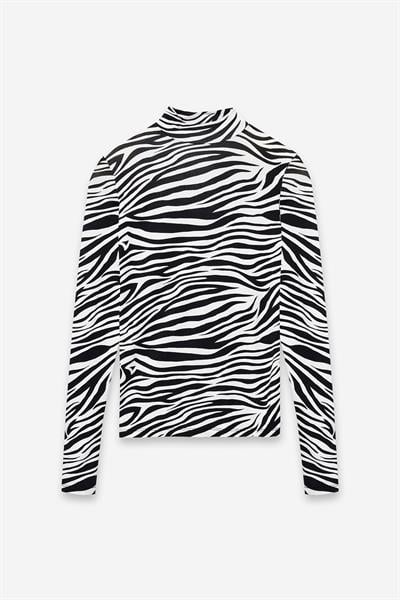 Zebra Desenli Body Siyah