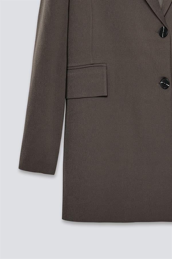 Astarlı Blazer Ceket Füme