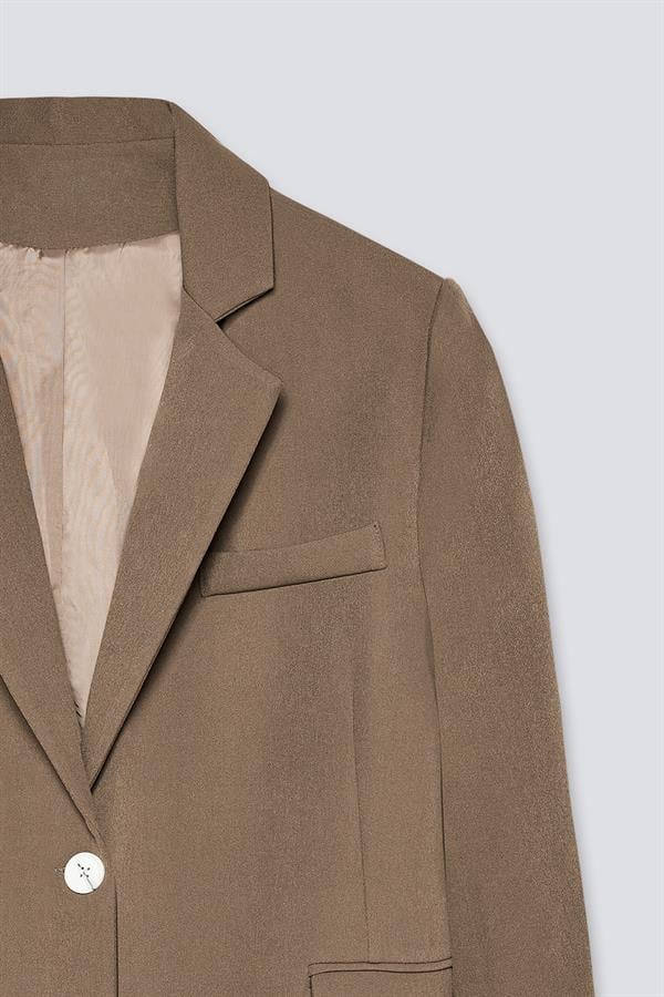 Astarlı Blazer Ceket Haki