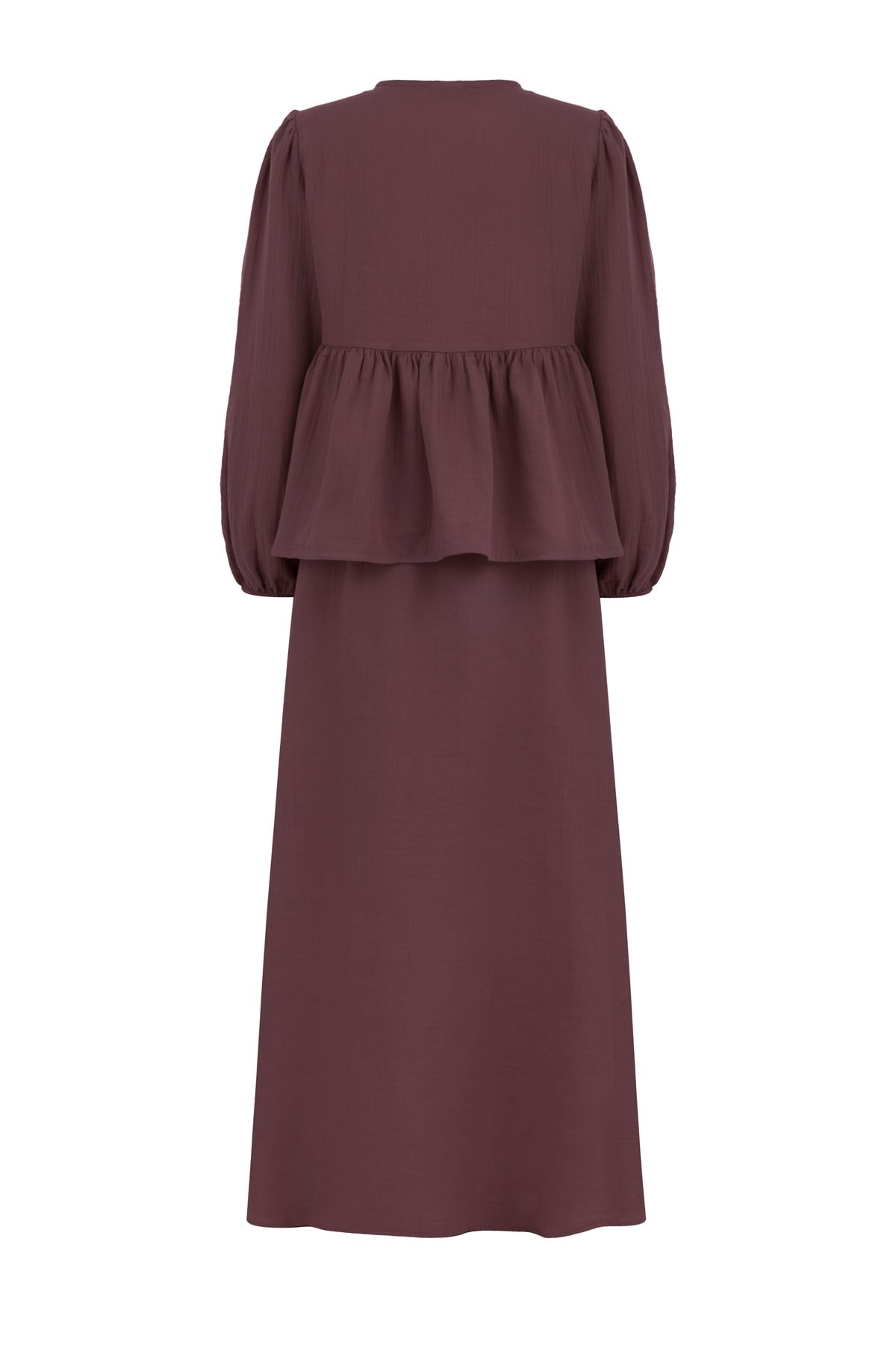 Bağcıklı Müslin Takım Bordo