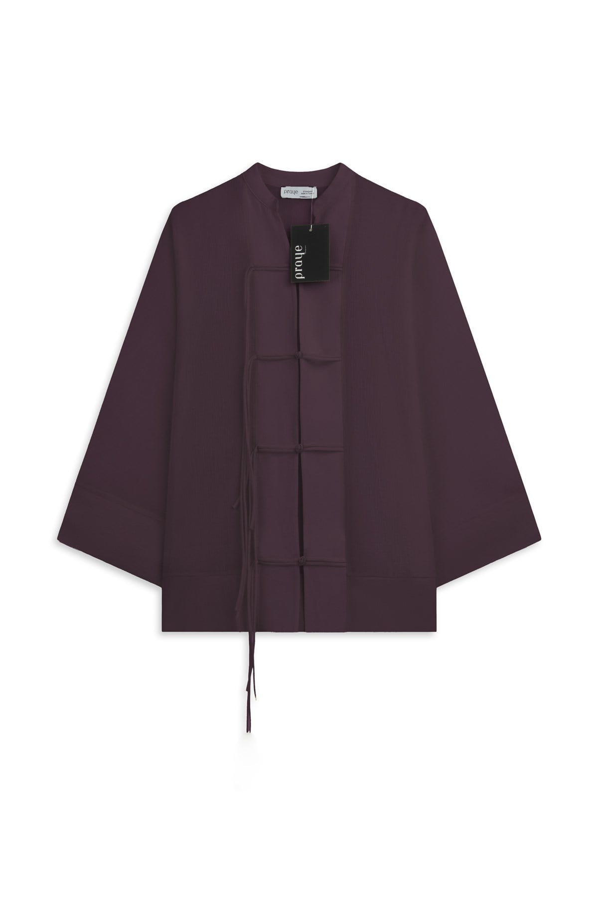 Bağlama Detaylı Kimono Bordo
