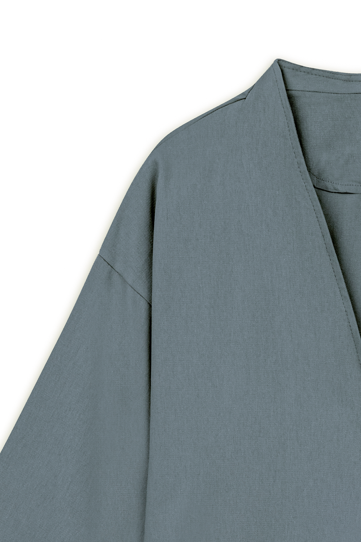 Bağlamalı Gabardin Kimono Füme