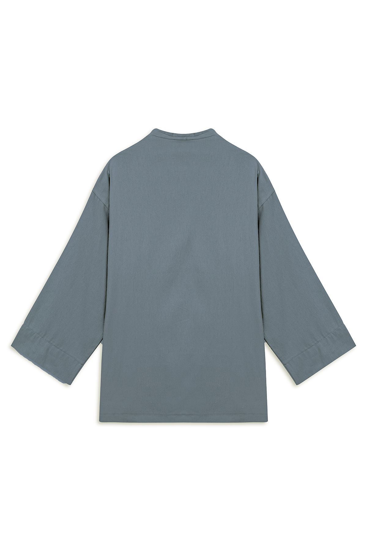 Bağlamalı Gabardin Kimono Füme