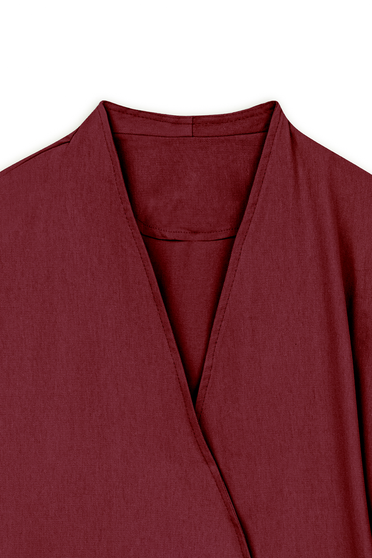 Bağlamalı Tencel Kimono Bordo