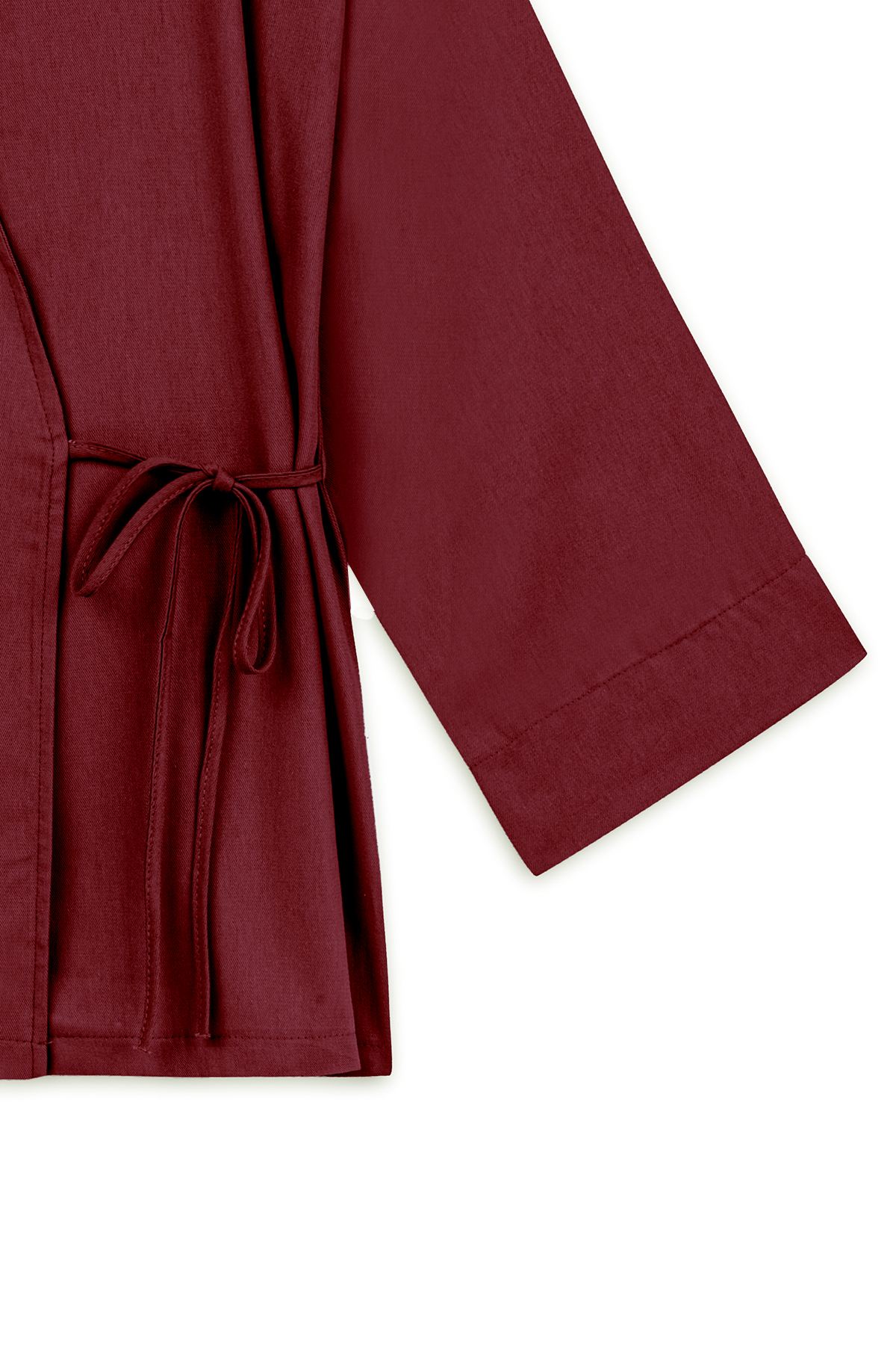 Bağlamalı Tencel Kimono Bordo