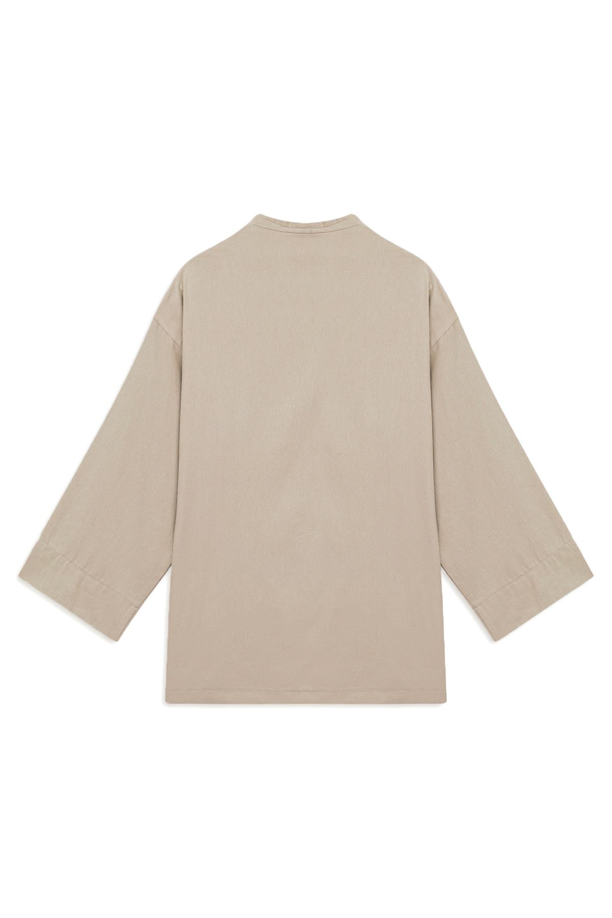 Bağlamalı Tensel Kimono Camel