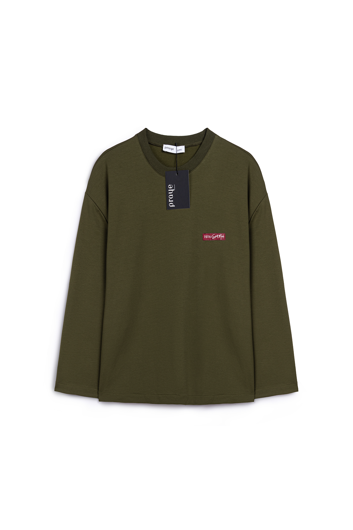Baskılı Düz Sweat Haki
