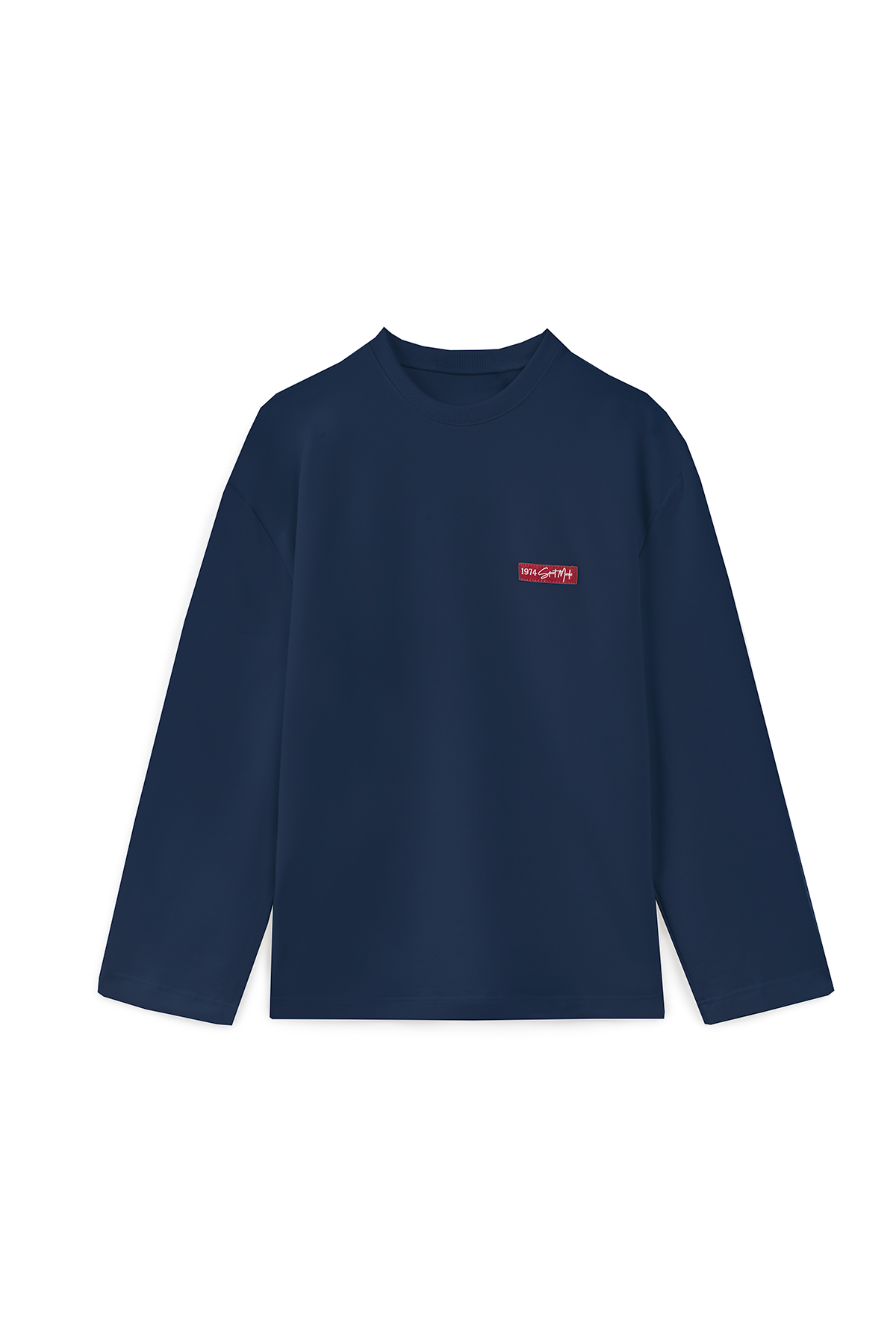 Baskılı Düz Sweat Lacivert