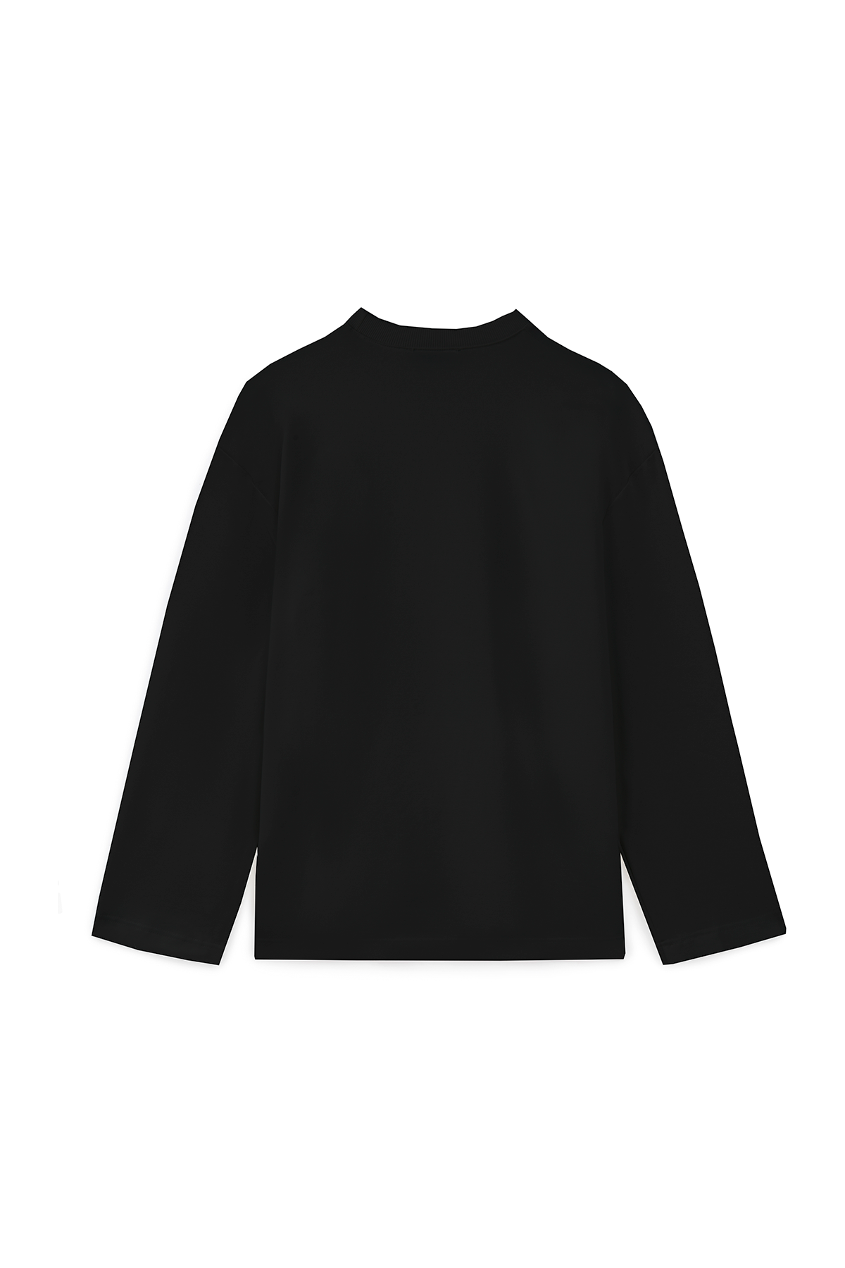 Baskılı Düz Sweat Siyah