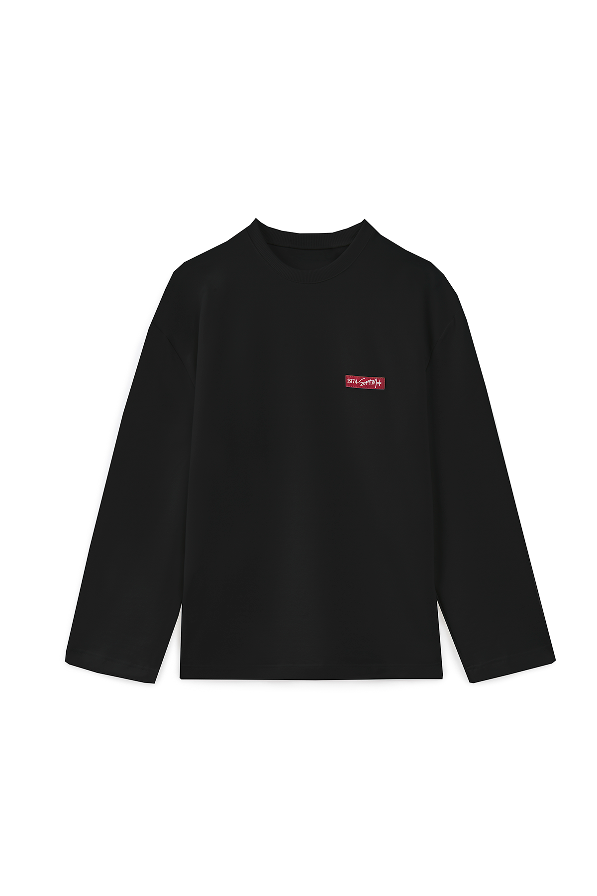 Baskılı Düz Sweat Siyah