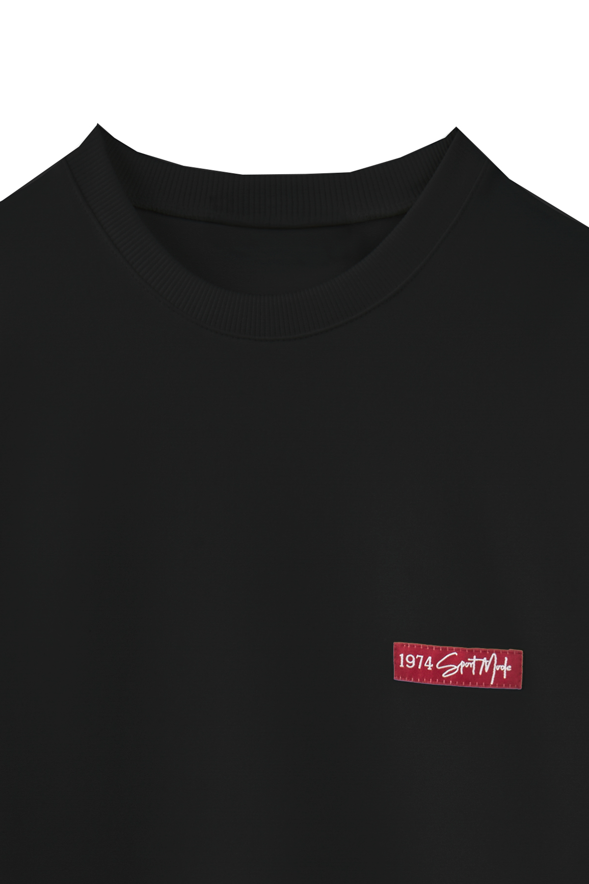 Baskılı Düz Sweat Siyah