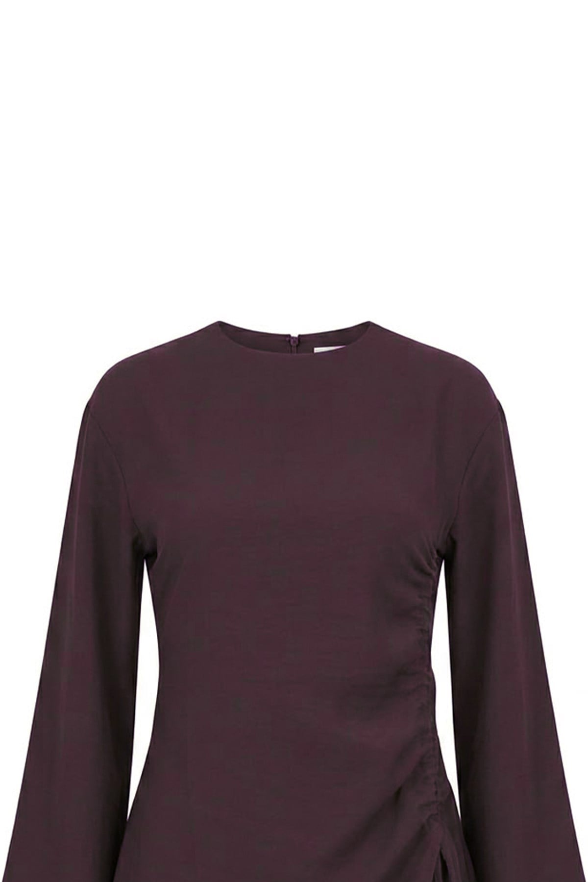 Büzgülü Yırtmaçlı Tunik Bordo