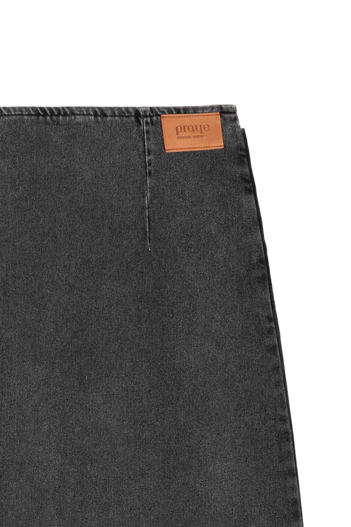 Çapraz Kesim Denim Etek Füme