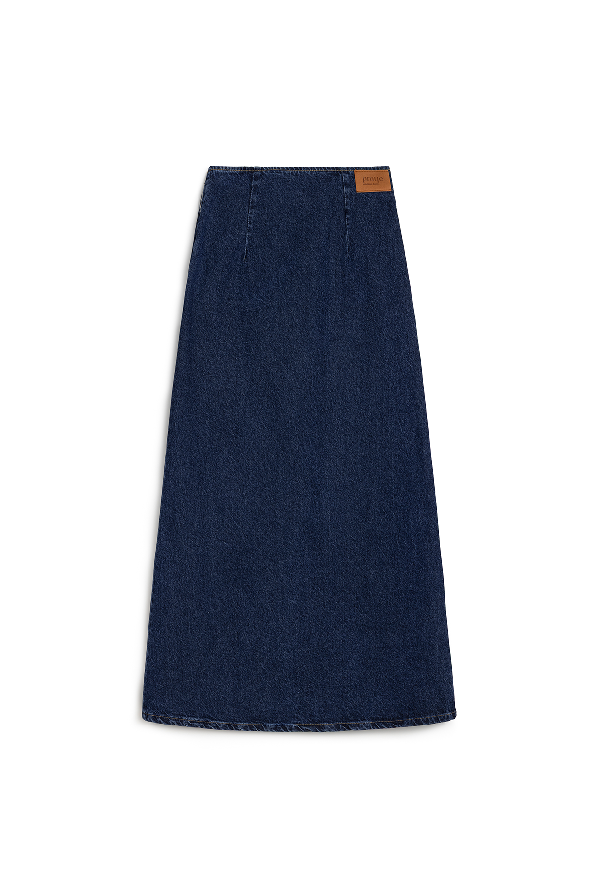 Çapraz Kesim Denim Etek Mavi