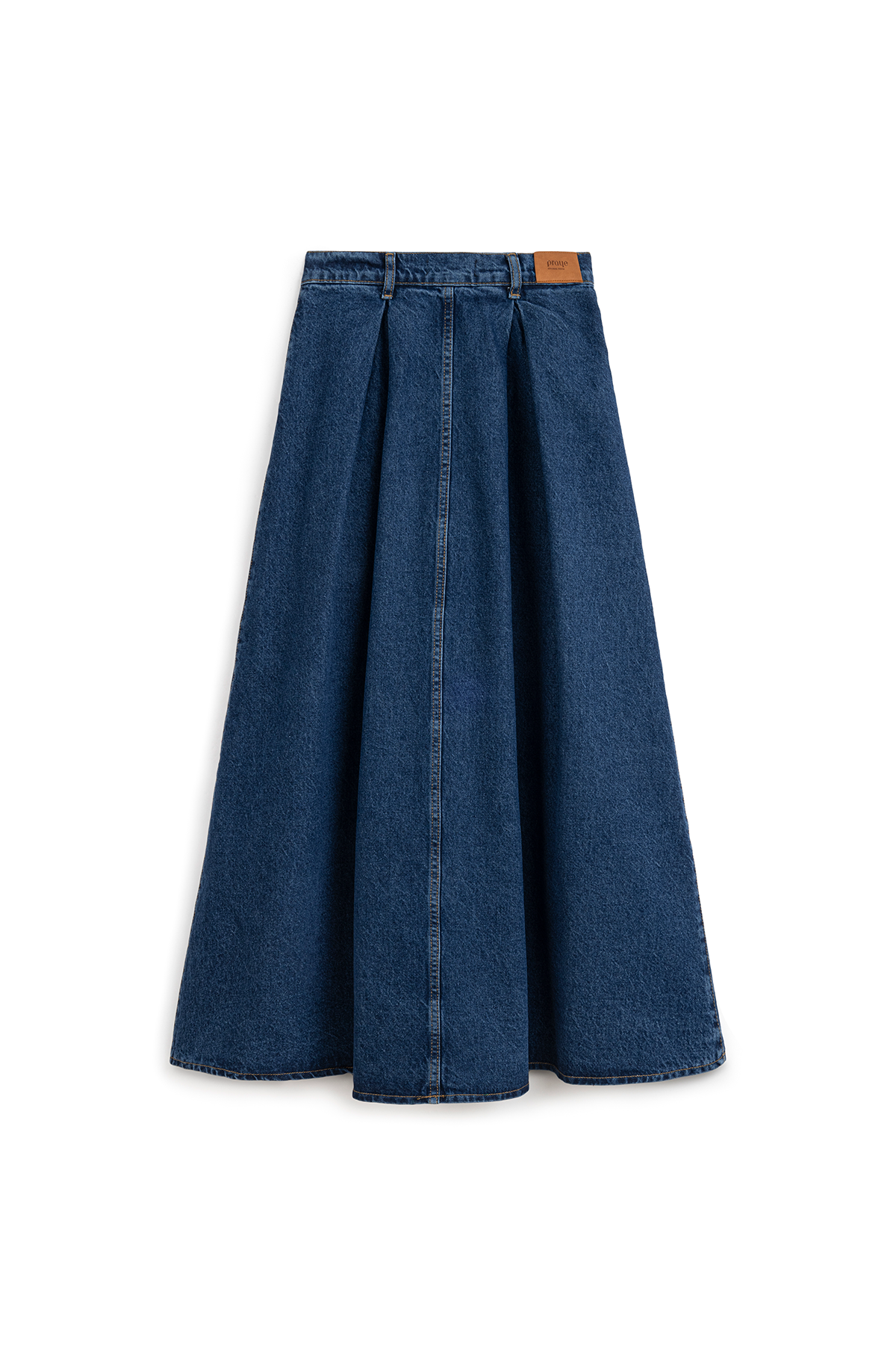 Cepli Kloş Denim Etek Mavi