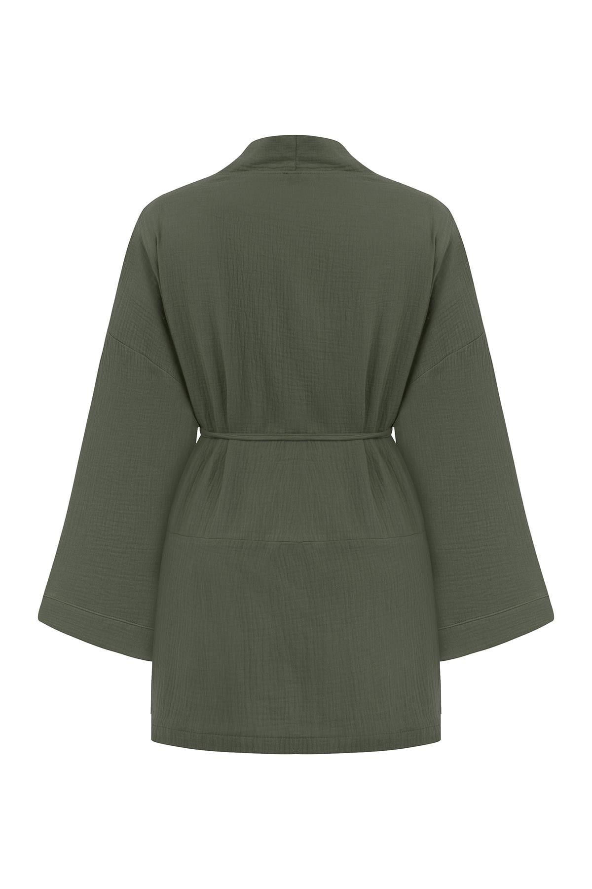 Cepli Müslin Kimono Haki