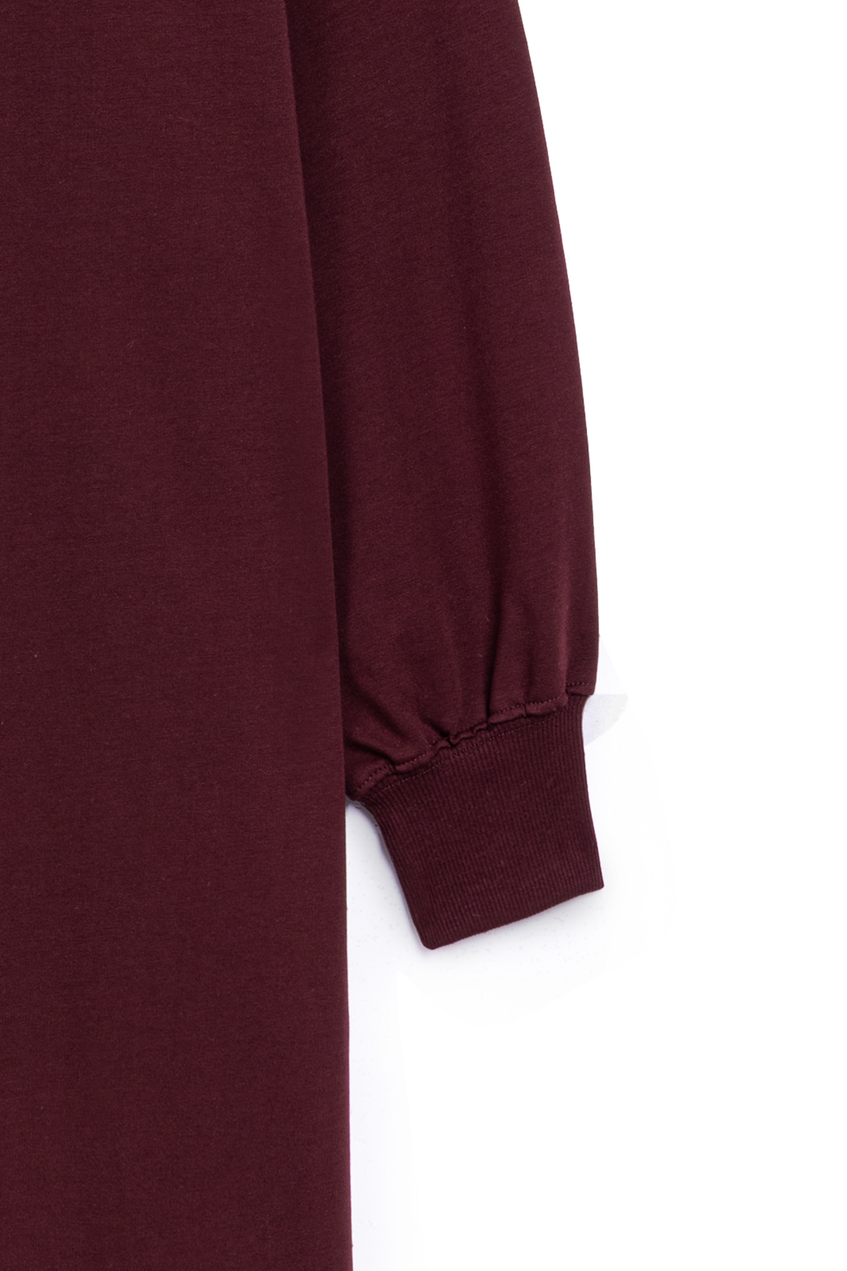 Diz Altı Uzun Sweat Bordo